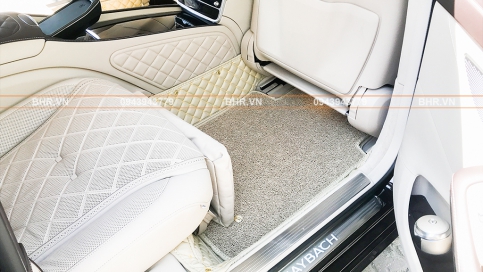 Thảm lót sàn ô tô 5D 6D Mercedes Maybach S400/ S450/ S560/ S650 siêu sang trọng, may tại xưởng